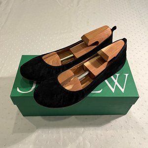 J. Crew Black Anya Suede Ballet Flats